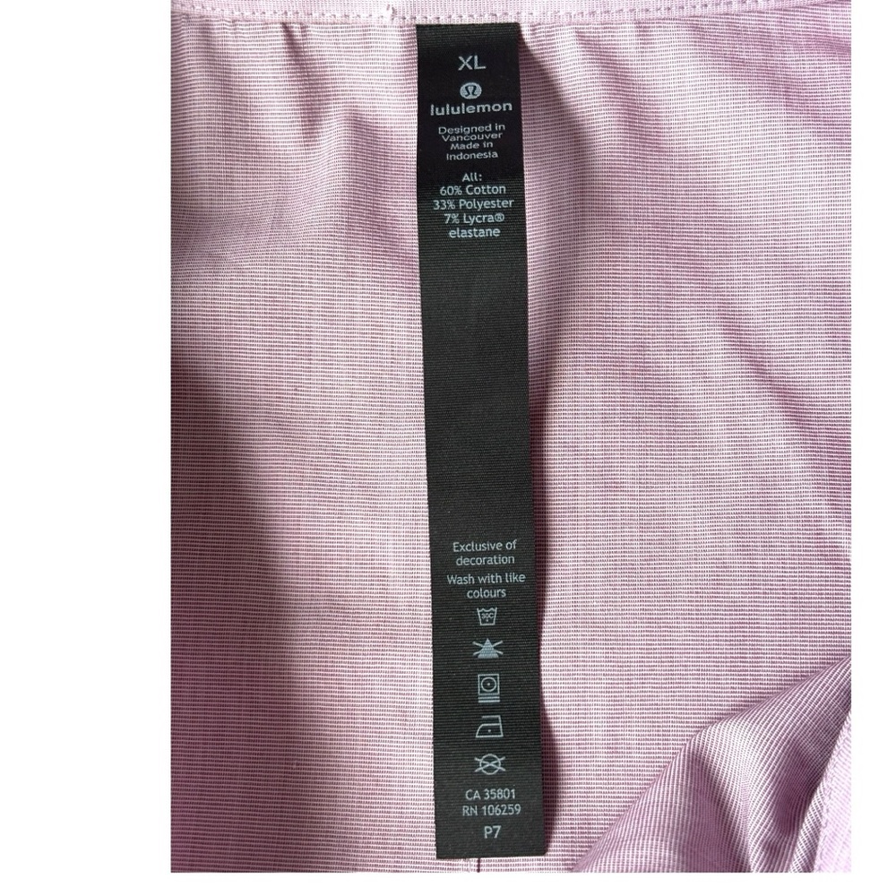Lululemon Down To The Wire SS Heathered Vintage Plum soft/stretch shirt  | XL - Picture 15 of 16